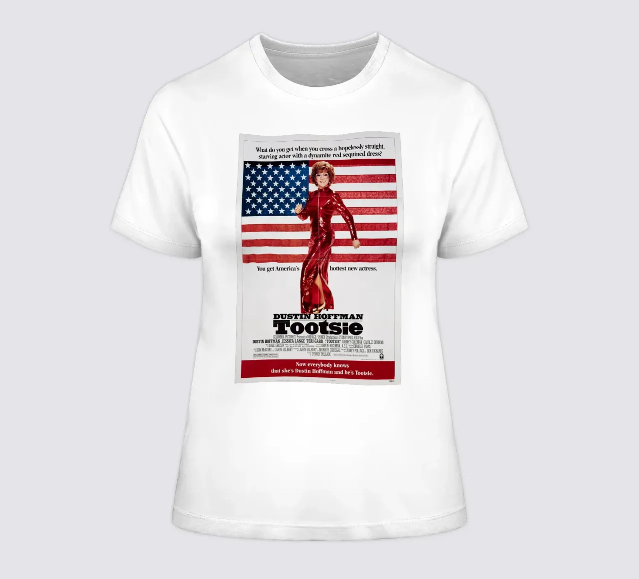 Tootsie – A Classic Comedy with Heart and Wit women's fitted t-shirt by Attaboy Dsgn