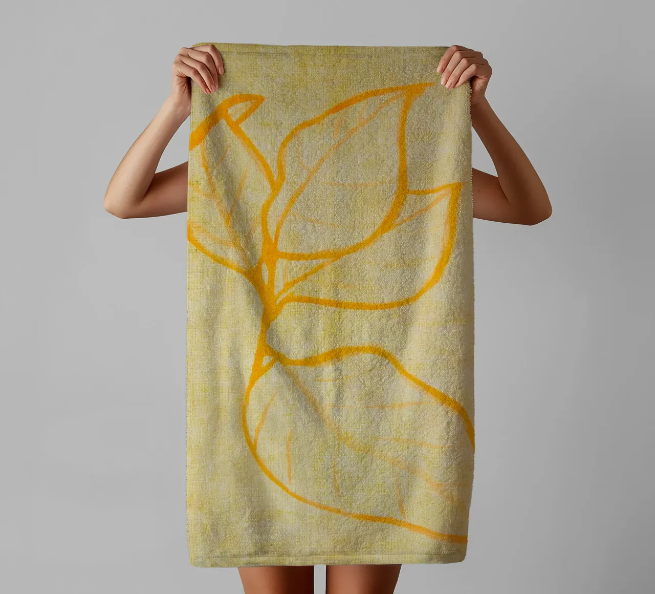 Nature jaune abstraite serviette de bain de Teresa André