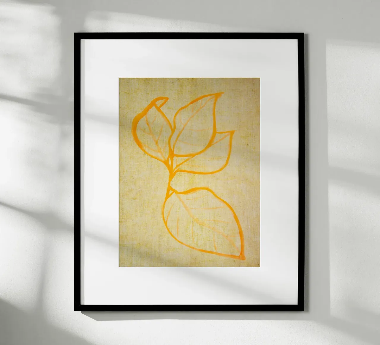 Nature jaune abstraite poster avec cadre en aluminium de Teresa André
