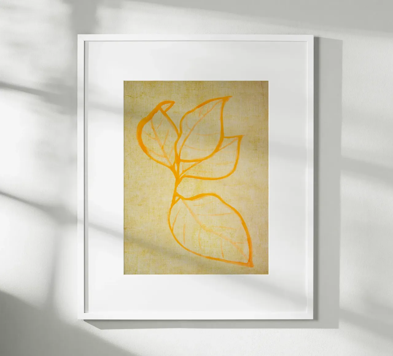 Nature jaune abstraite poster avec cadre en aluminium de Teresa André