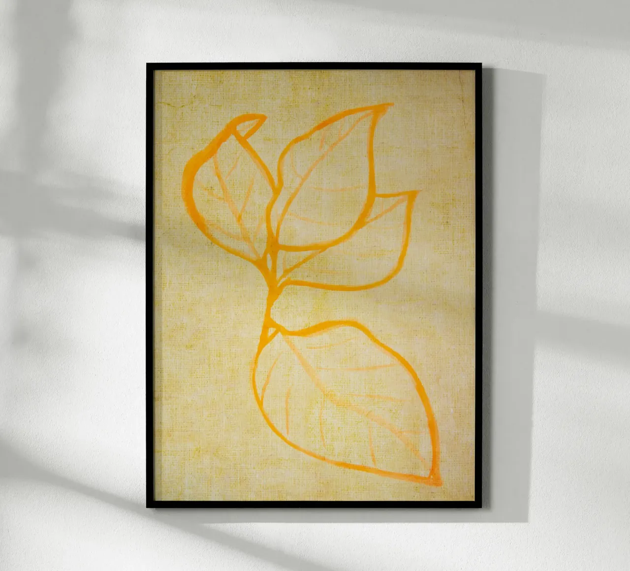 Nature jaune abstraite poster avec cadre en aluminium de Teresa André