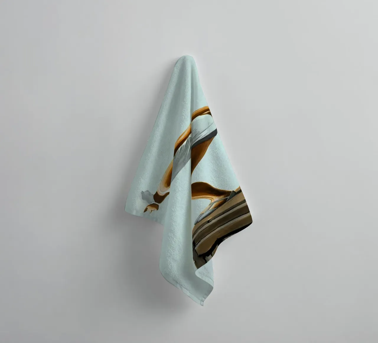 Woman Underwater Abstract Minimalist Art towel by Eames