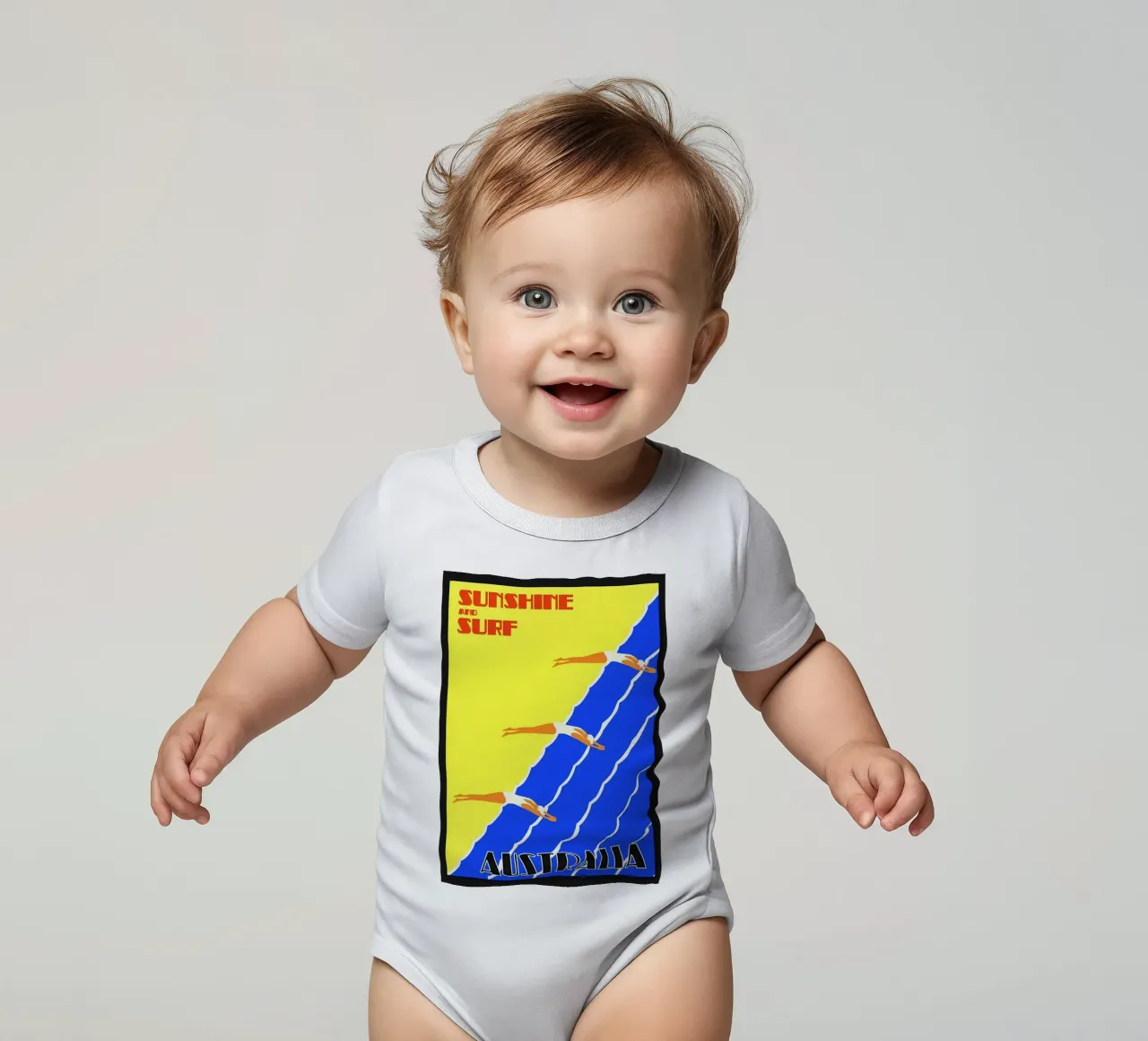 Immergersi in profondità, sognare in grande body neonato maniche corte da Eames