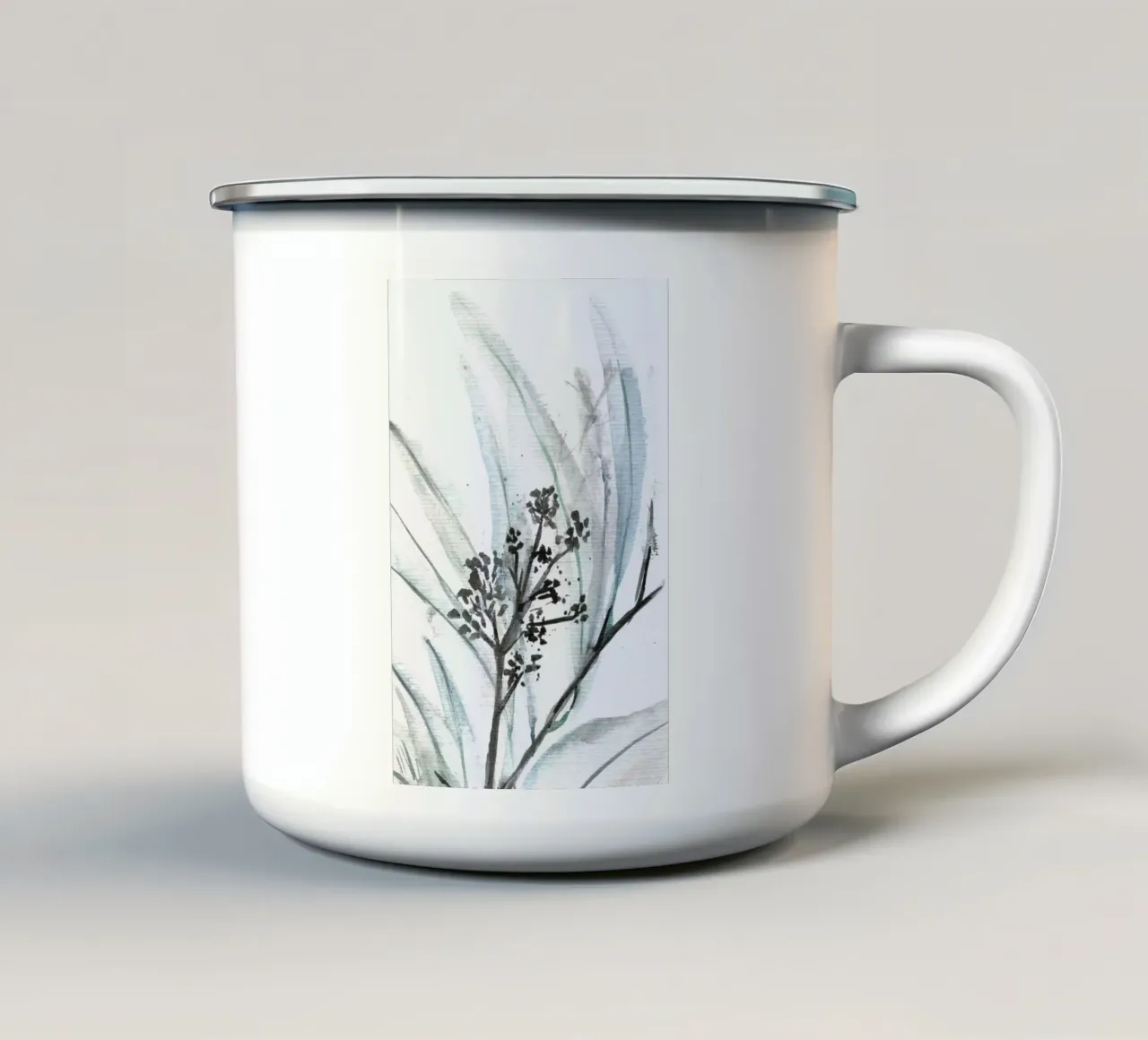 Nordische Blüte tazza in smalto da Verena Bonath | 21st aesthetics