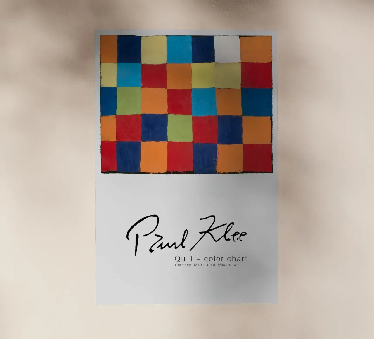 Paul Klee - Tabella dei colori Qu 1 pellicola backlit da Old Masters