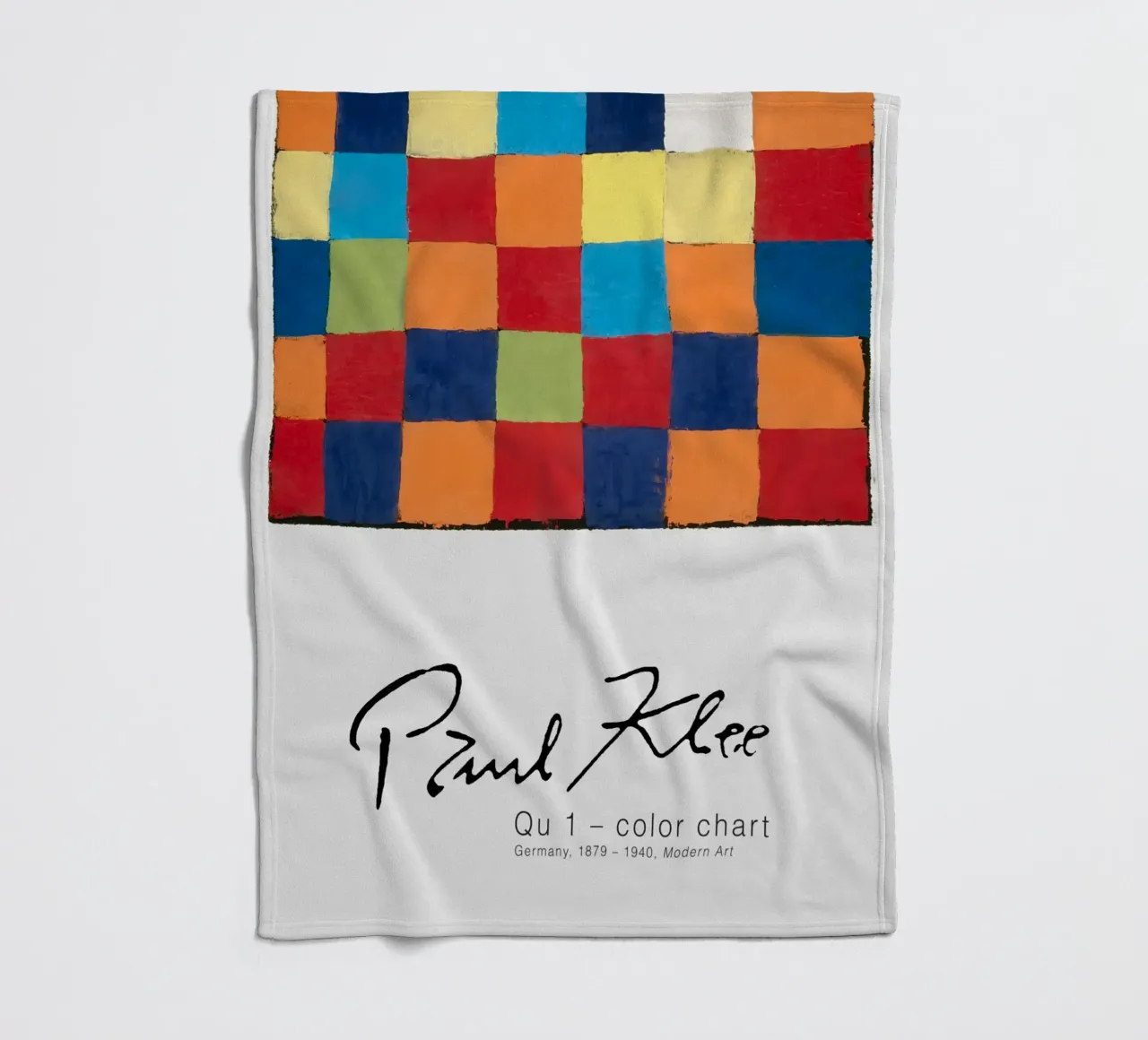 Paul Klee - Tabella dei colori Qu 1 coperta in pile da Old Masters