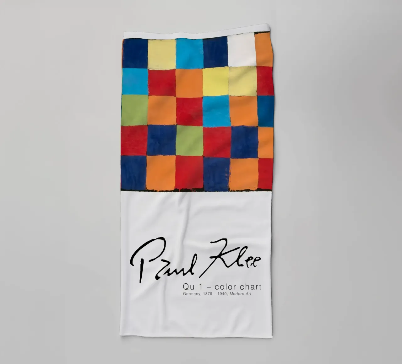 Paul Klee - Tabella dei colori Qu 1 asciugamano da bagno da Old Masters