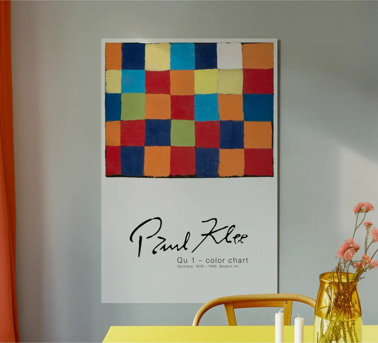 Paul Klee - Tabella dei colori Qu 1 alluminio dibond da Old Masters