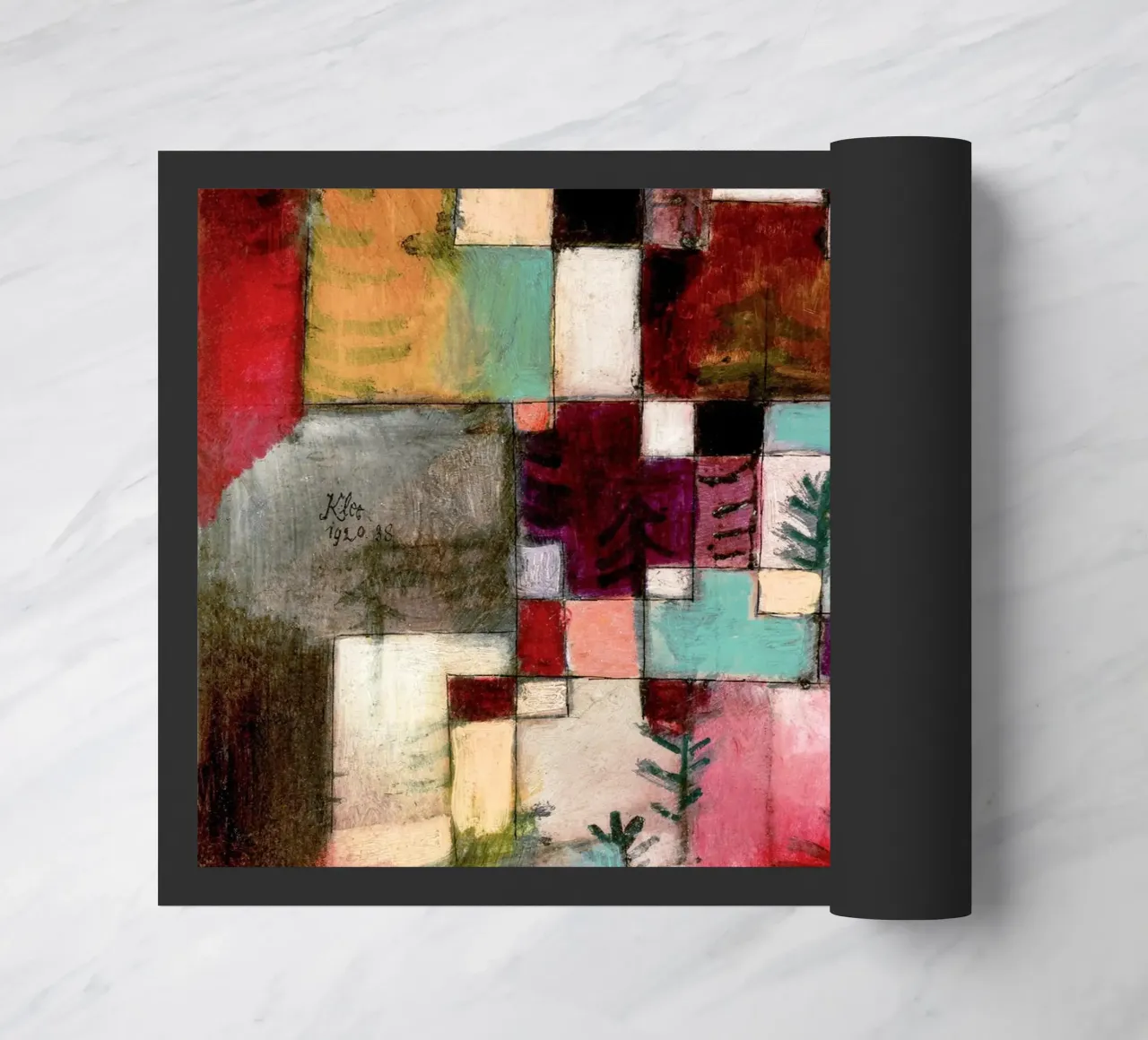 Paul Klee - Ritmo rosso, verde e viola zerbino da Old Masters