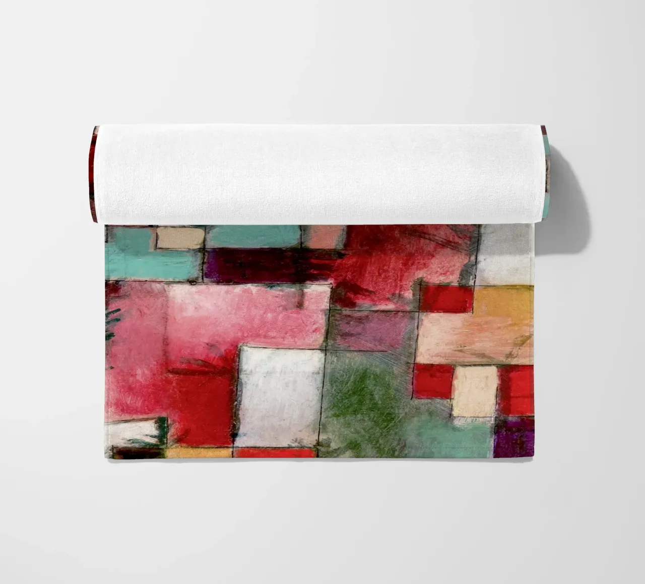 Paul Klee - Ritmo rosso, verde e viola telo mare da Old Masters