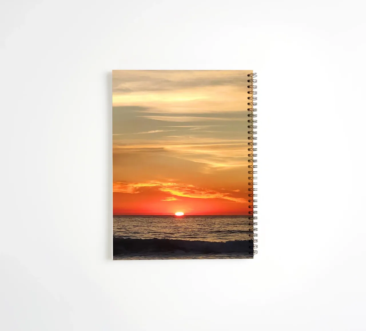 Sun saying goodbye spiral notebook by Teresa André