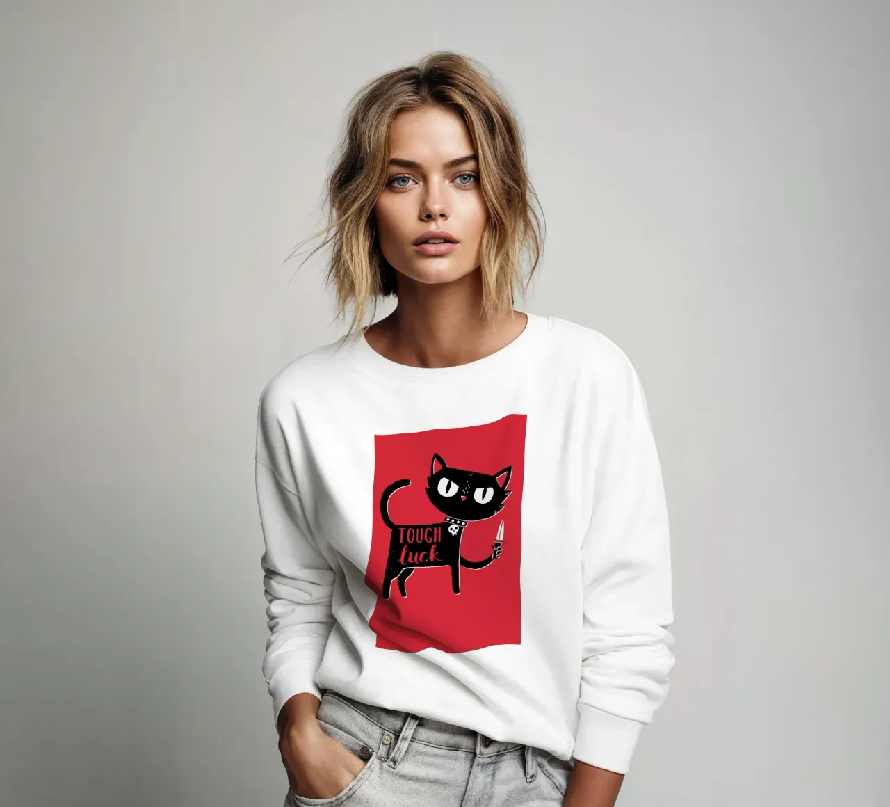 Tough Luck sweatshirt by DinoMike