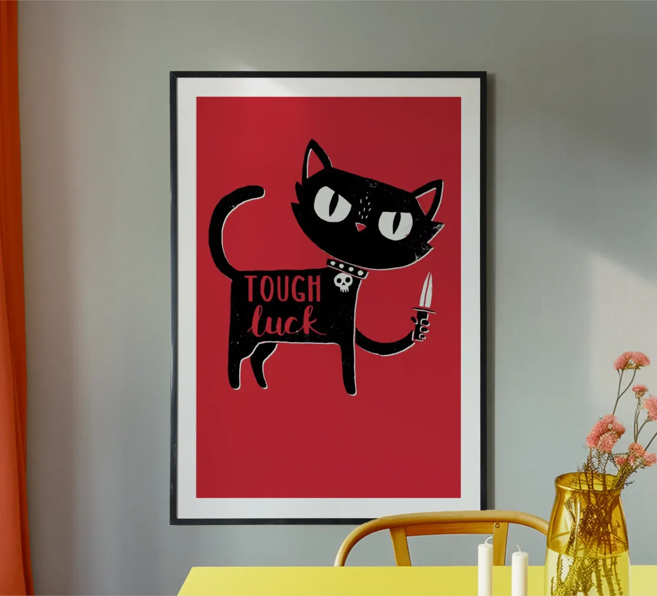 Tough Luck poster con telaio in legno da DinoMike