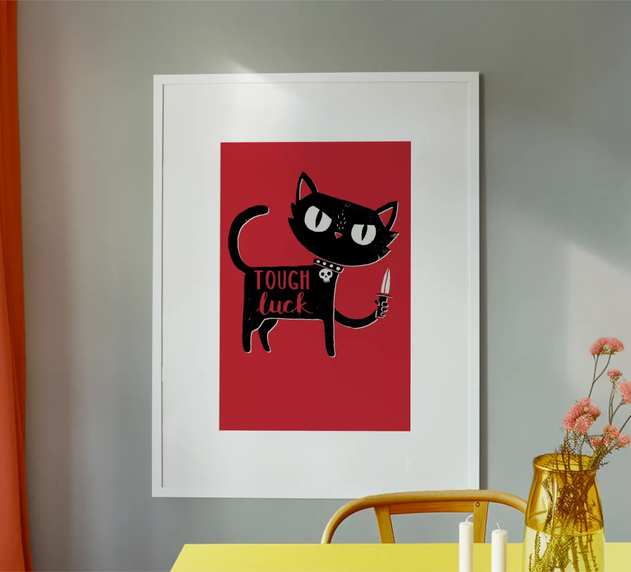 Tough Luck poster con telaio in legno da DinoMike