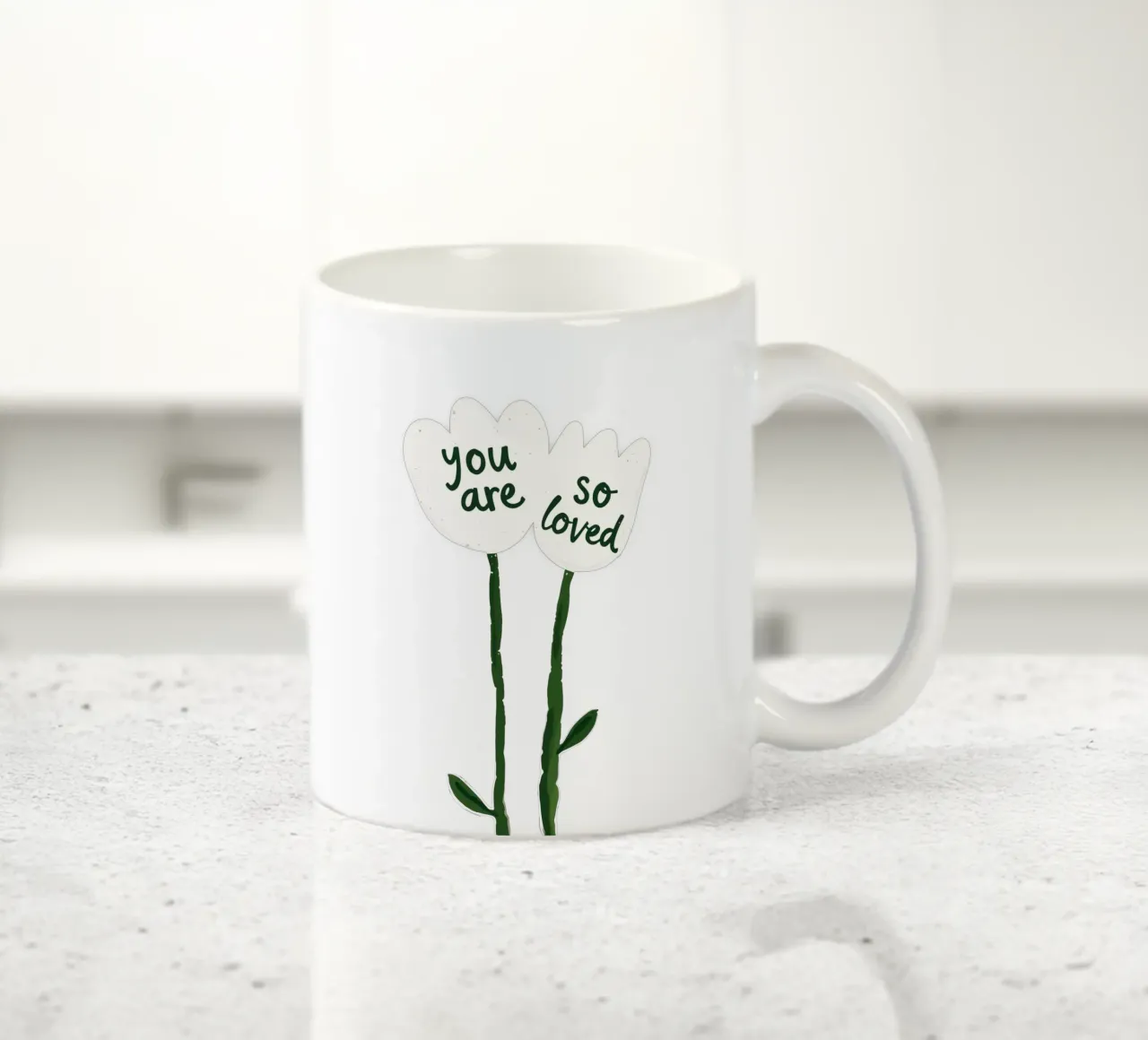 Soft Bloom - Un messaggio per il cuore tazza in ceramica da KidzStudio