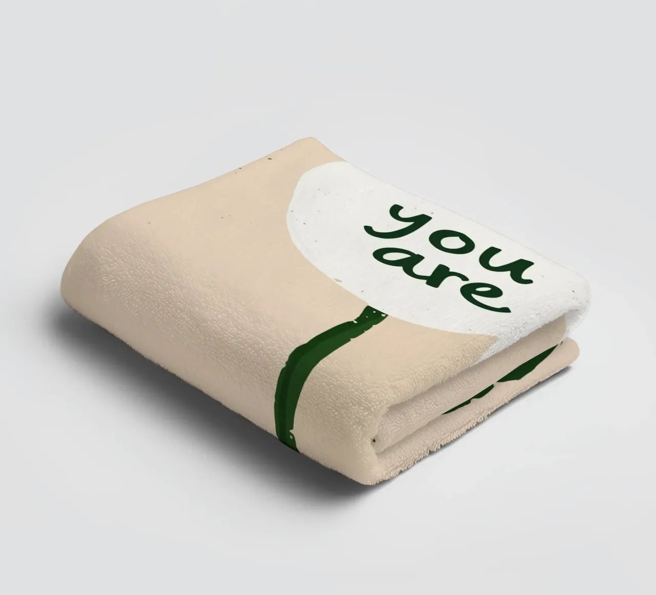 Soft Bloom - A message for the heart towel by KidzStudio