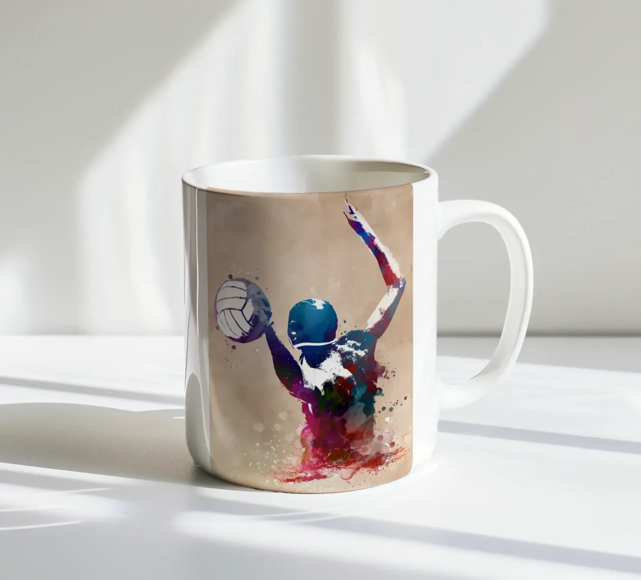 Funny Water Polo ceramic mug by Stylianos