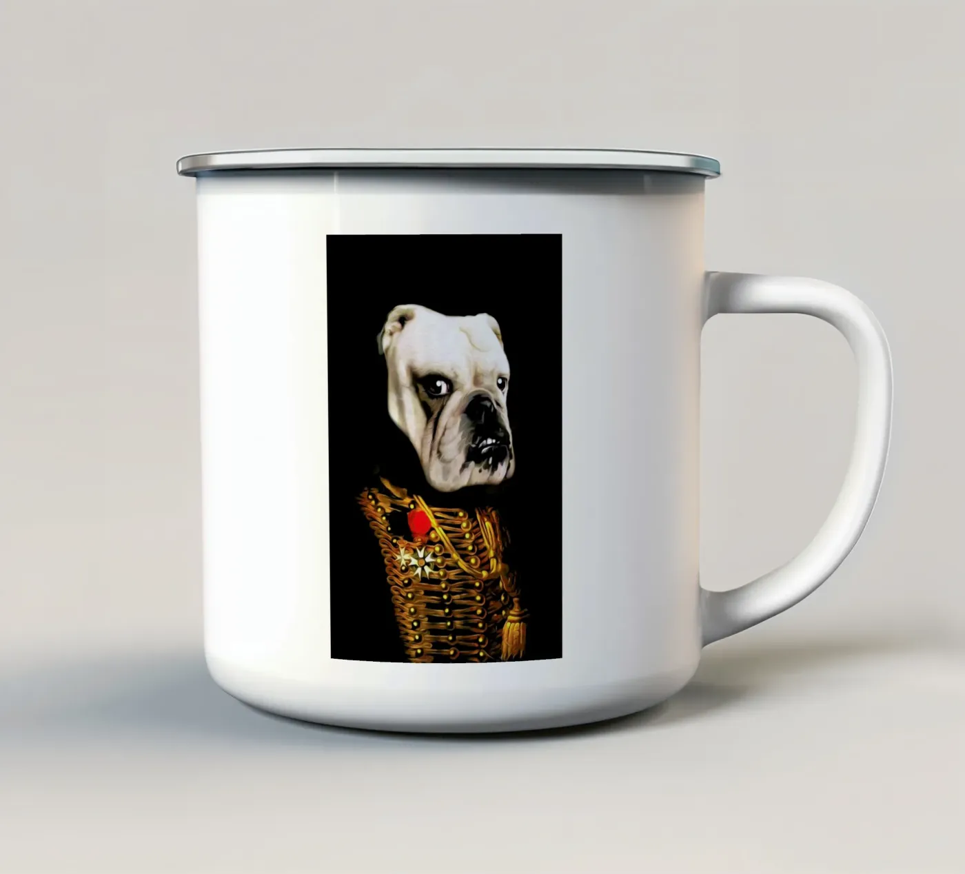 Marcus enamel mug by Tein Lucasson