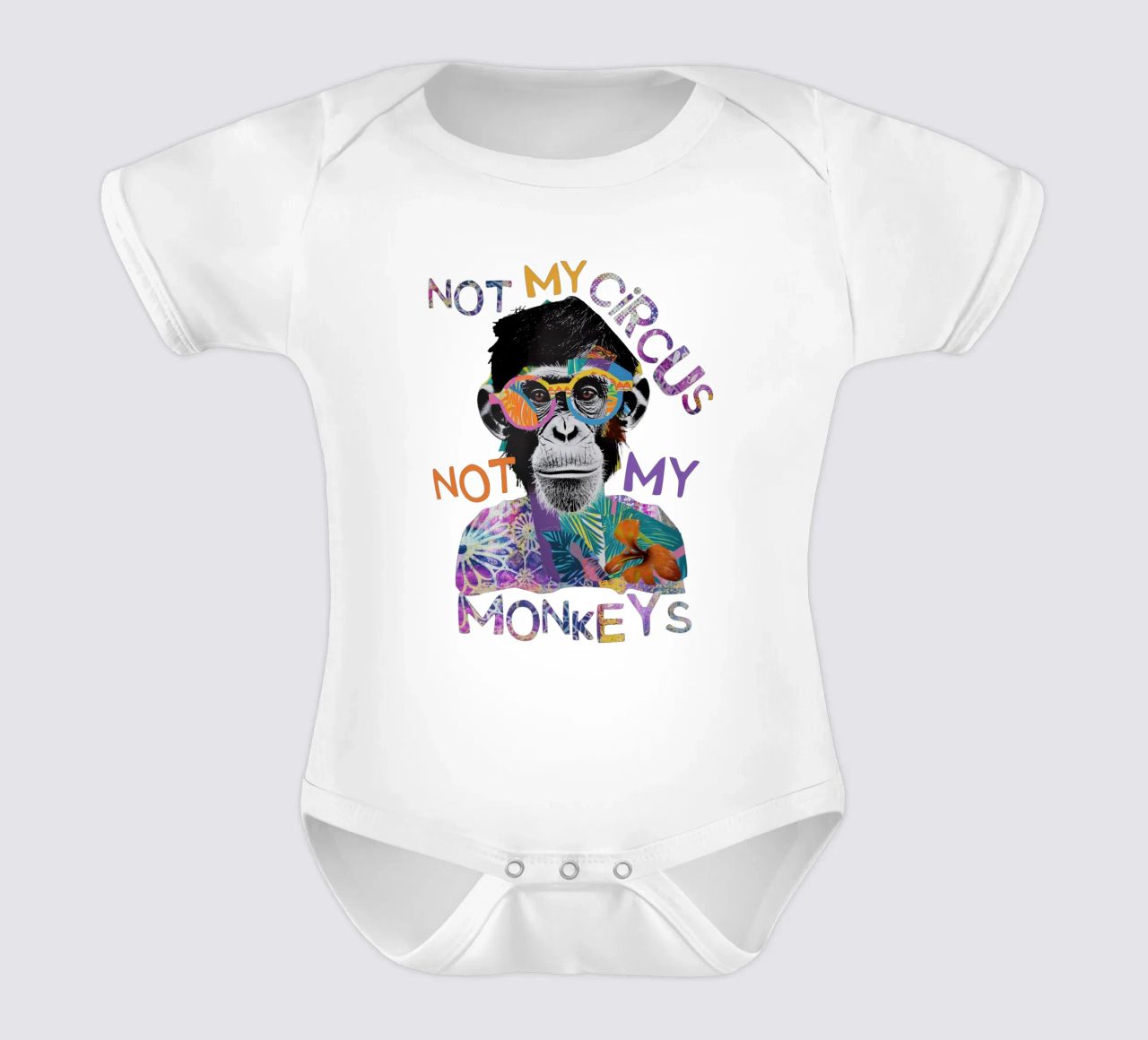 Nicht mein Zirkus Kurzarm Babybody von Andrea Haase Modern Home