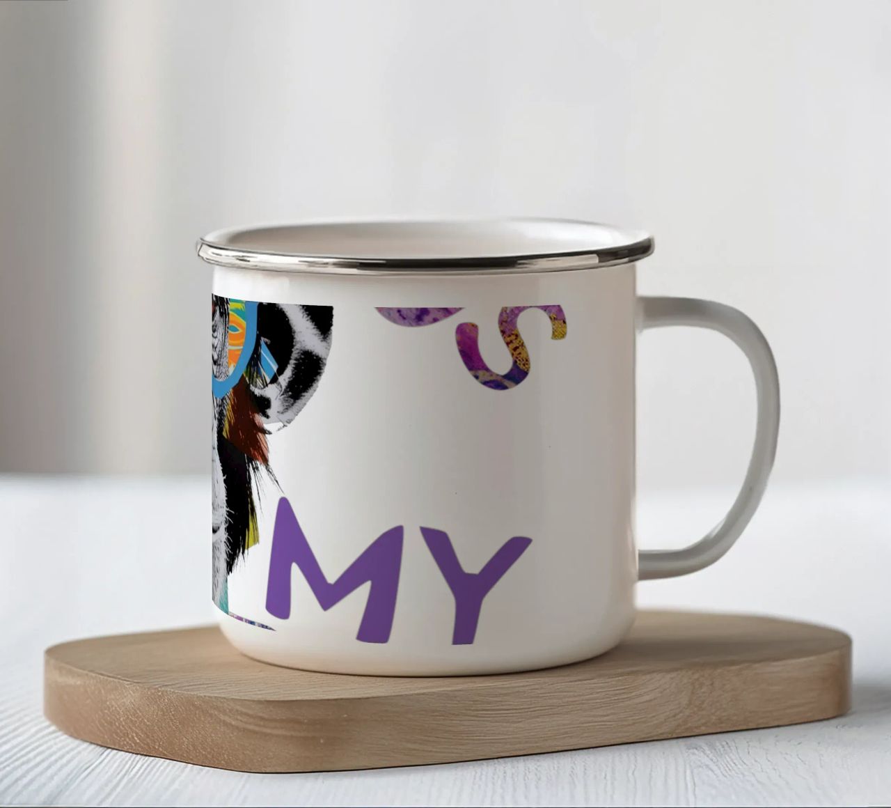 Nicht mein Zirkus Emaille Tasse von Andrea Haase Modern Home