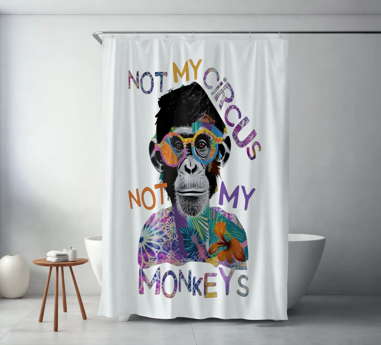 Nicht mein Zirkus Duschvorhang von Andrea Haase Modern Home