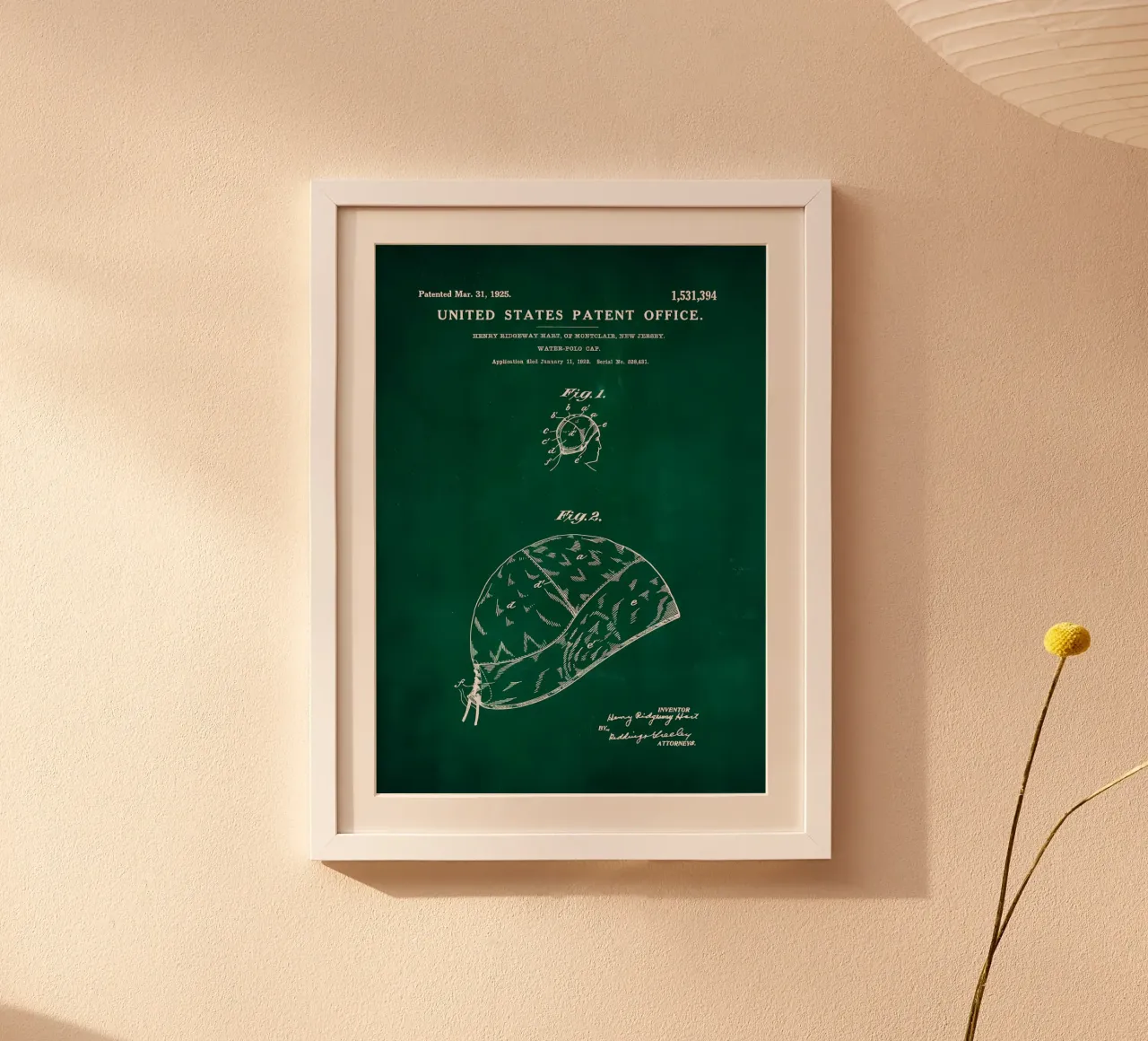 Water Polo Astronaut poster con telaio in alluminio da Stylianos
