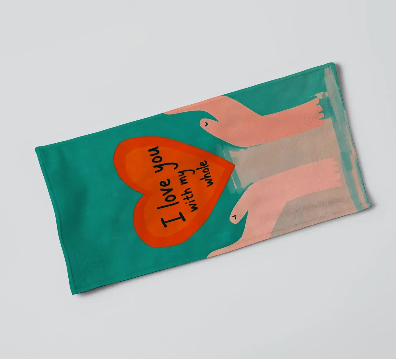 Wholehearted - Love without borders towel by KidzStudio