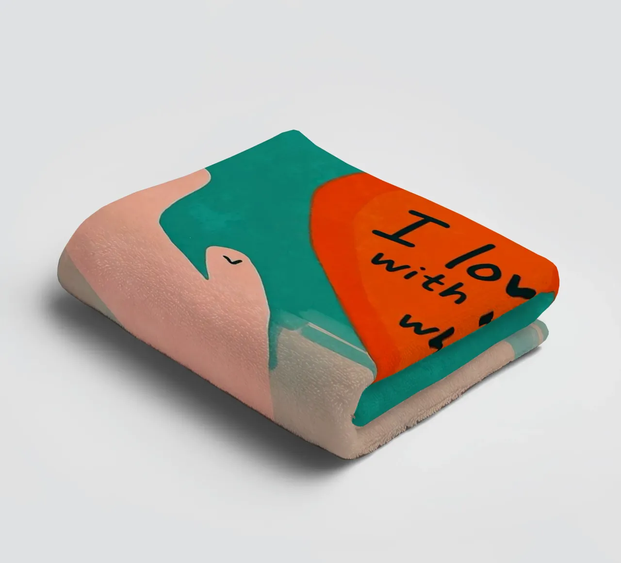 Wholehearted - Love without borders towel by KidzStudio