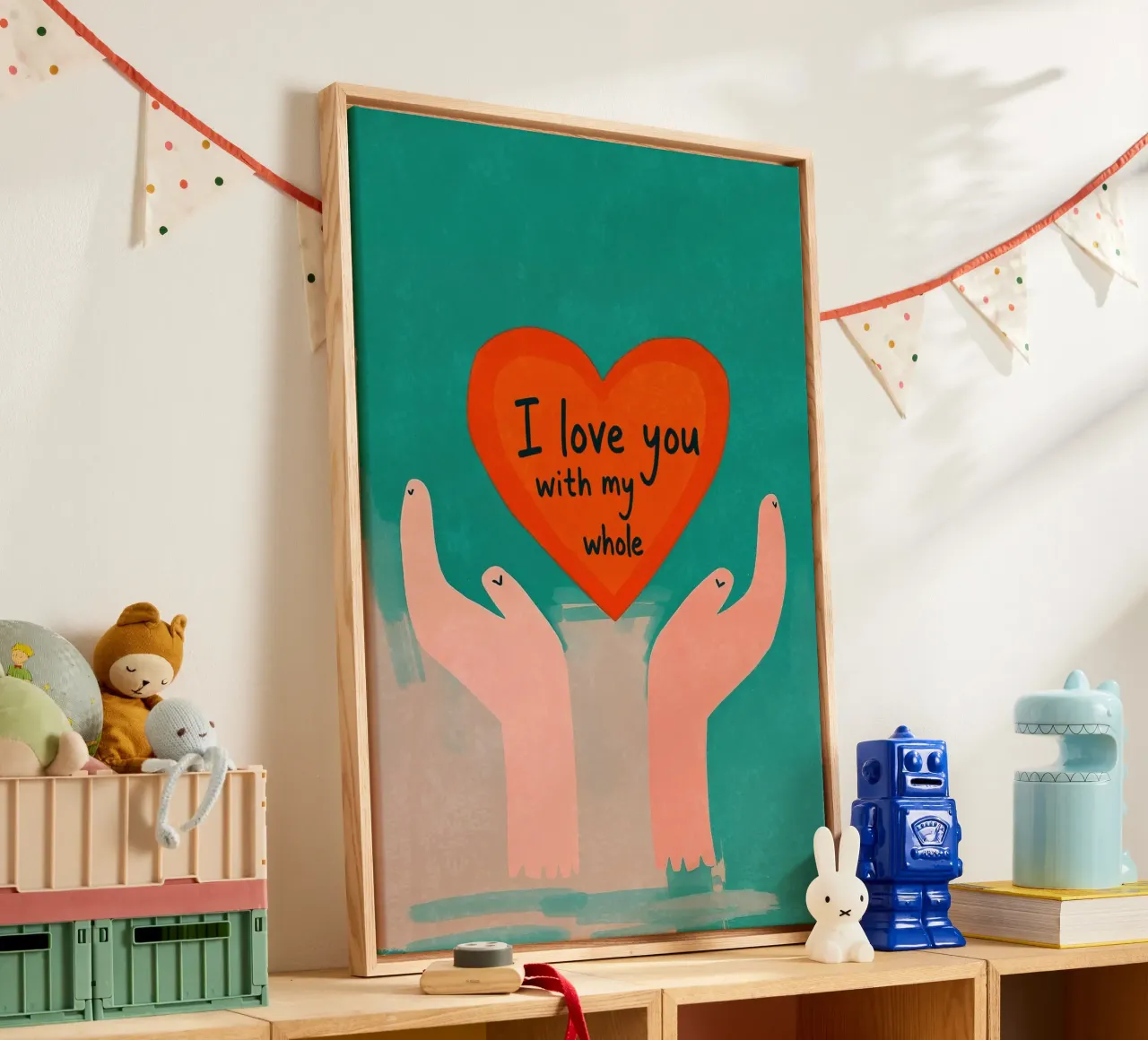 Wholehearted - Amore senza confini tela con Cornice a cassetta da KidzStudio