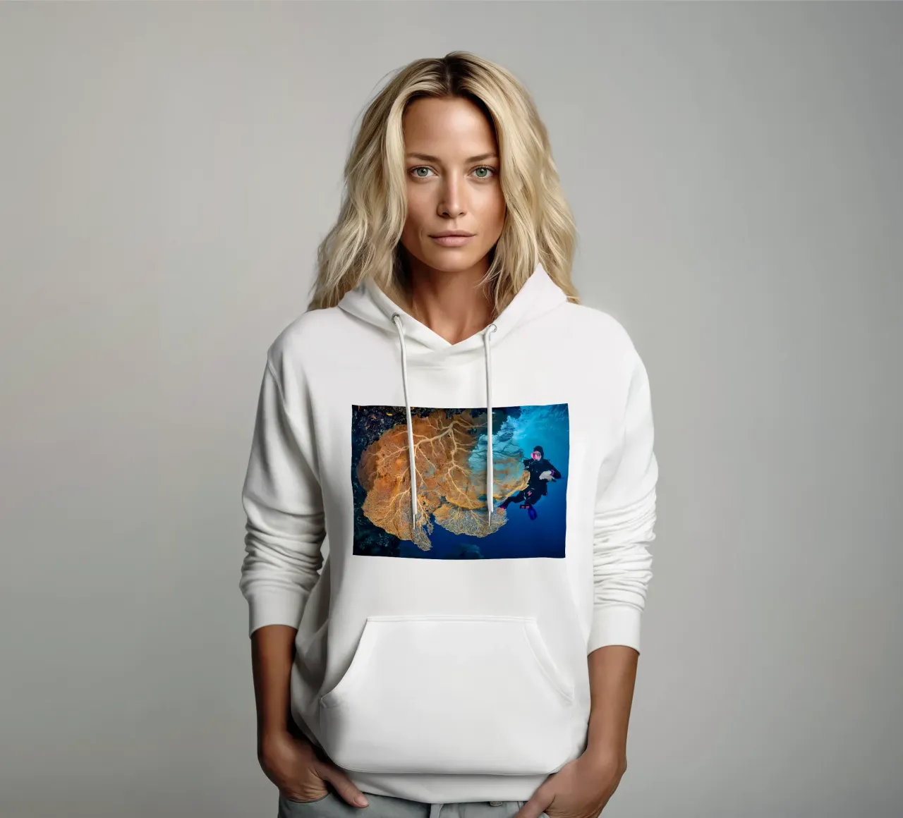 Silhouette di immersione subacquea felpa con cappuccio da Eames