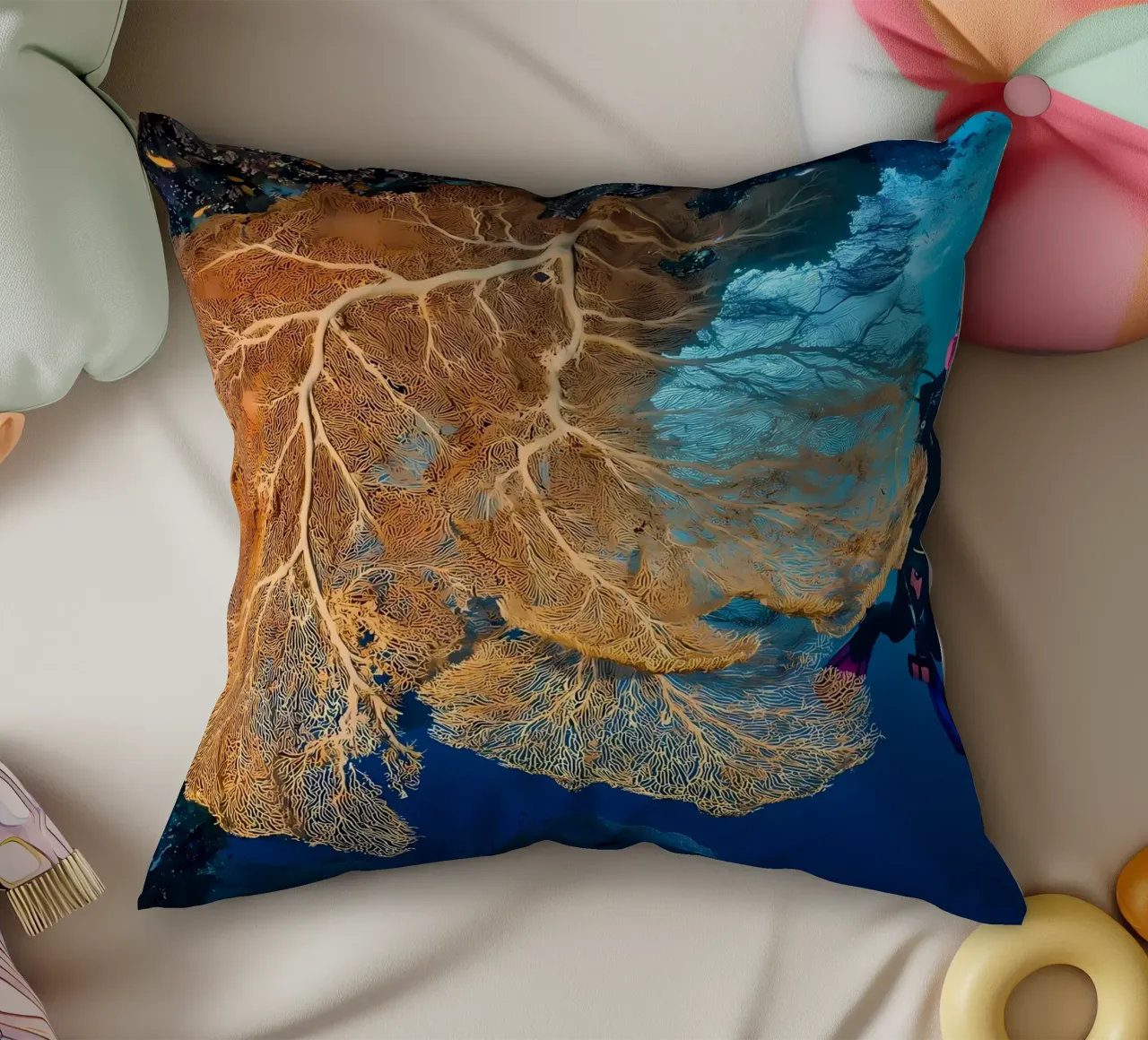 Silhouette di immersione subacquea cuscino da Eames