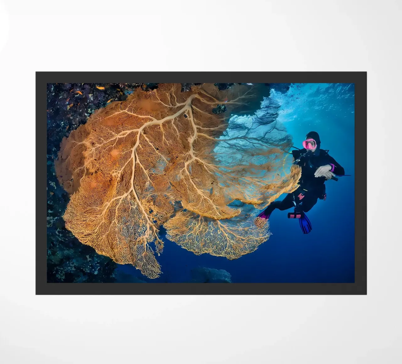 Scuba Diving Silhouette doormat by Eames