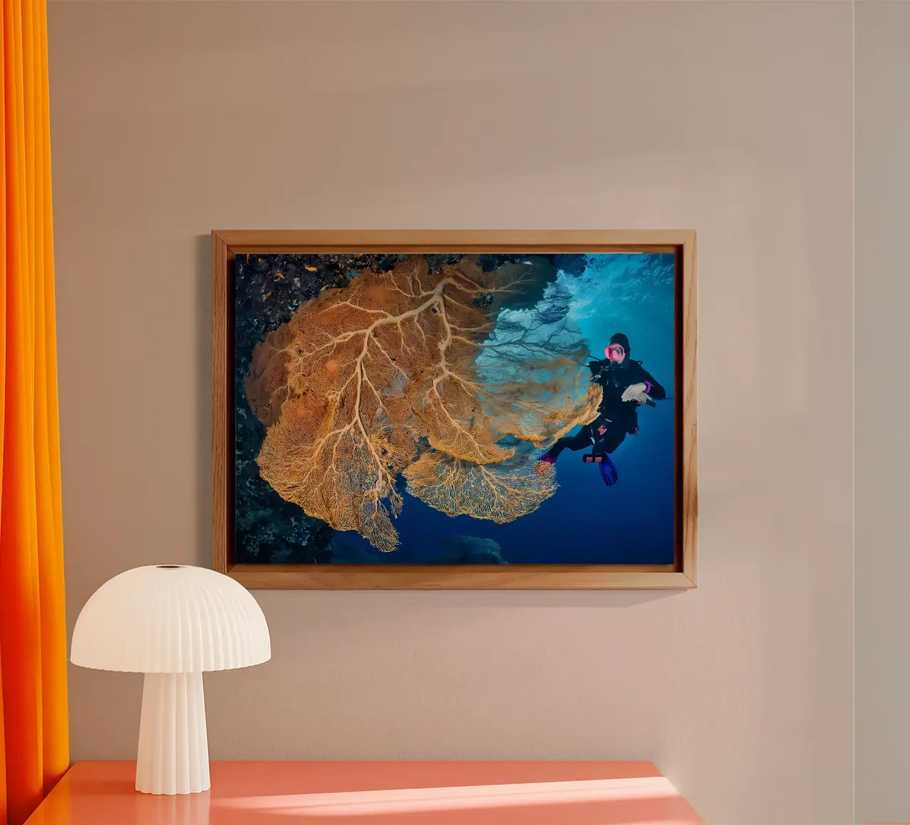 Silhouette di immersione subacquea alluminio dibond da Eames