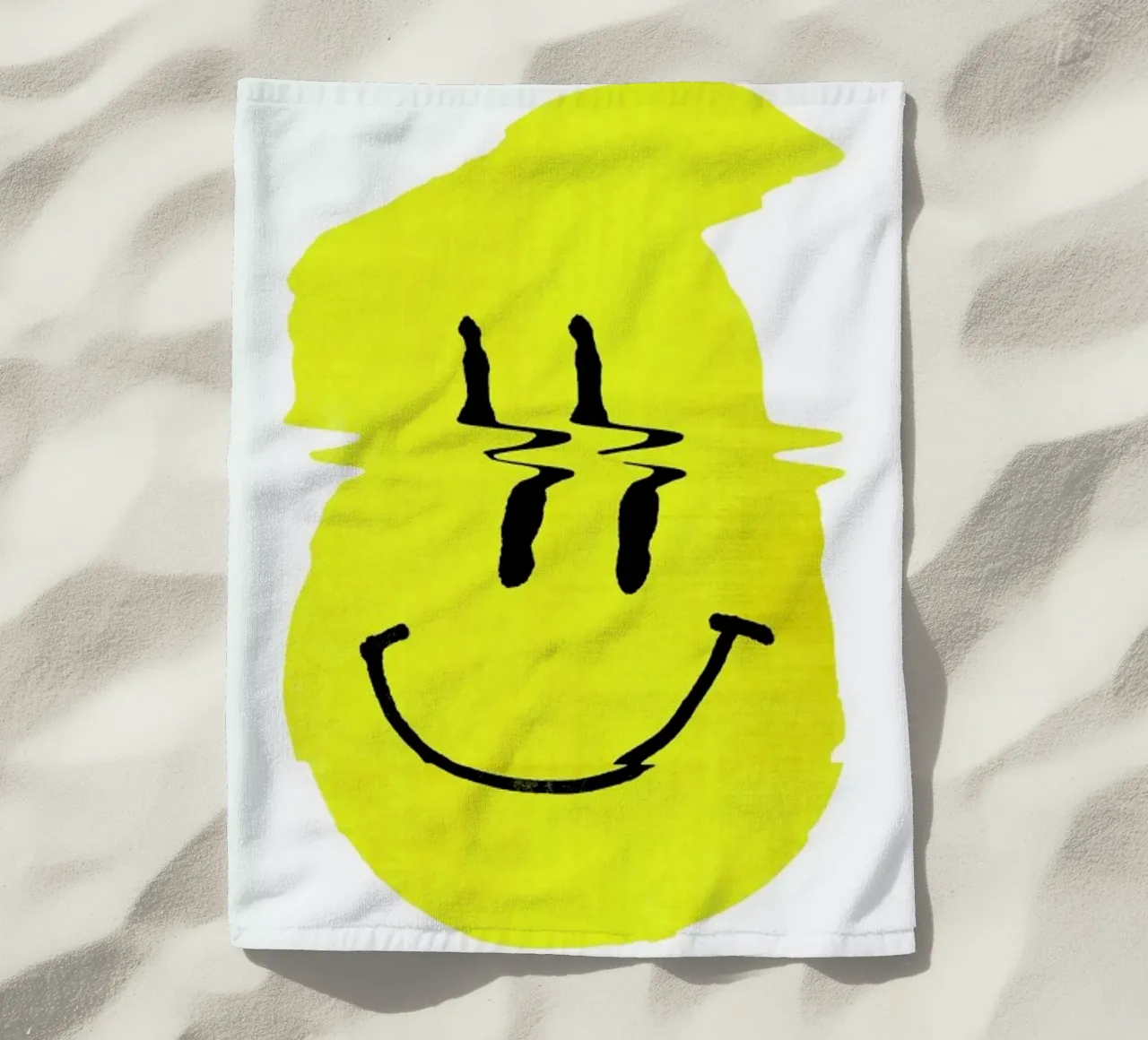 Smiley beach towel by Ali Gulec