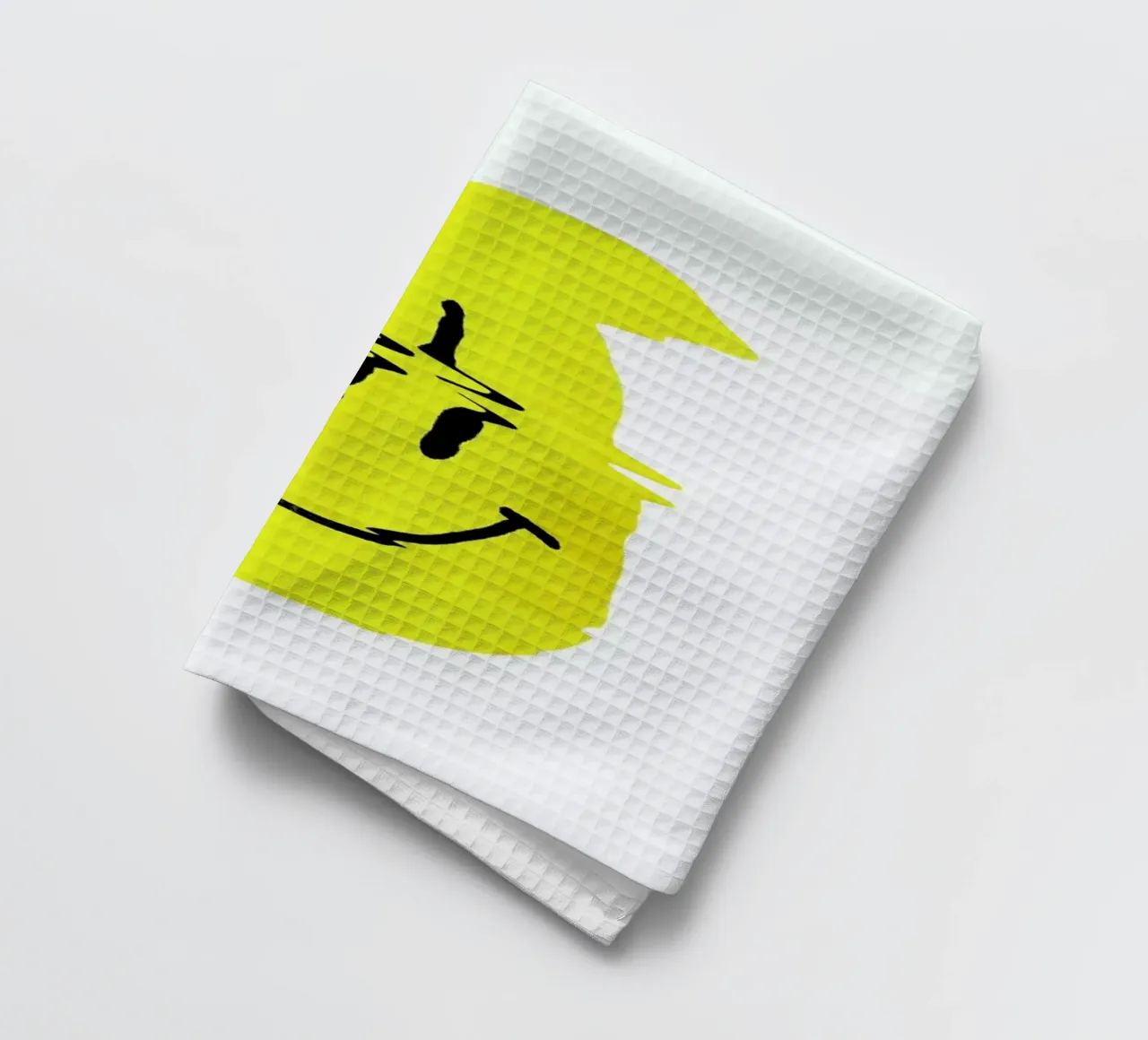 Smiley tea towel by Ali Gulec