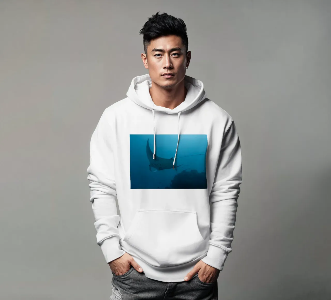 Tuffatore oceanico con polpo felpa con cappuccio da Eames