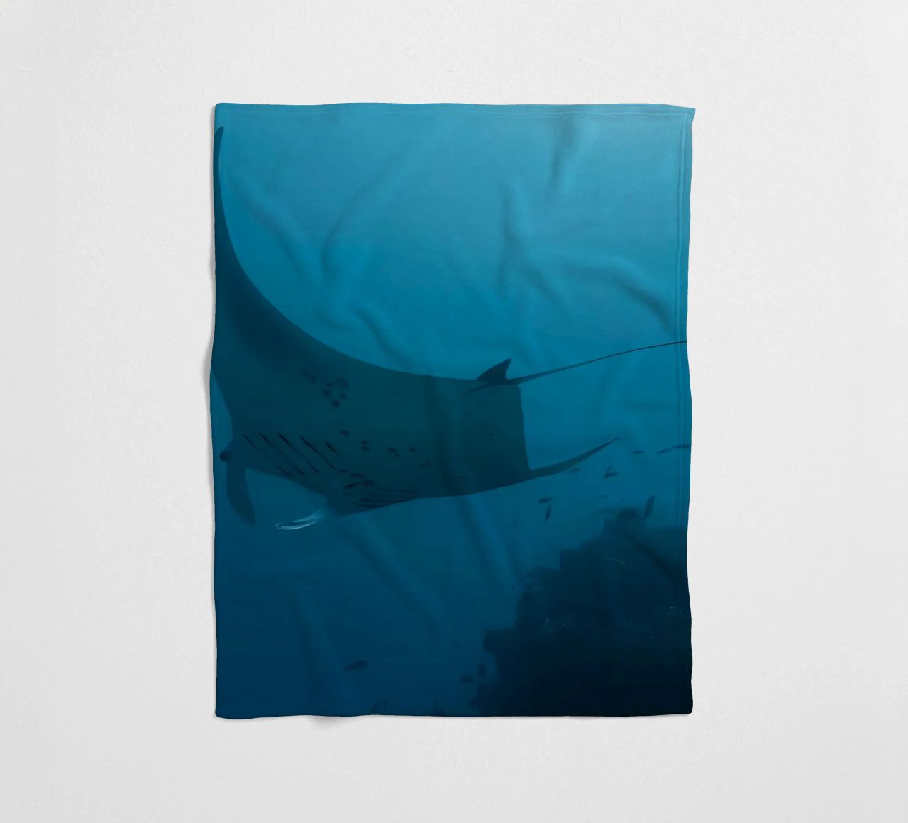 Tuffatore oceanico con polpo coperta in pile da Eames
