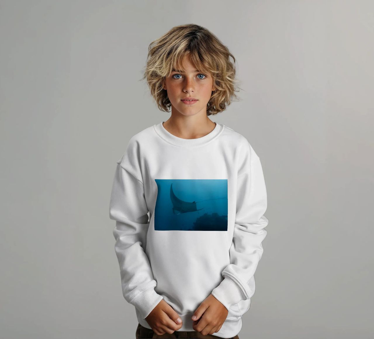 Tuffatore oceanico con polpo felpa bambino da Eames