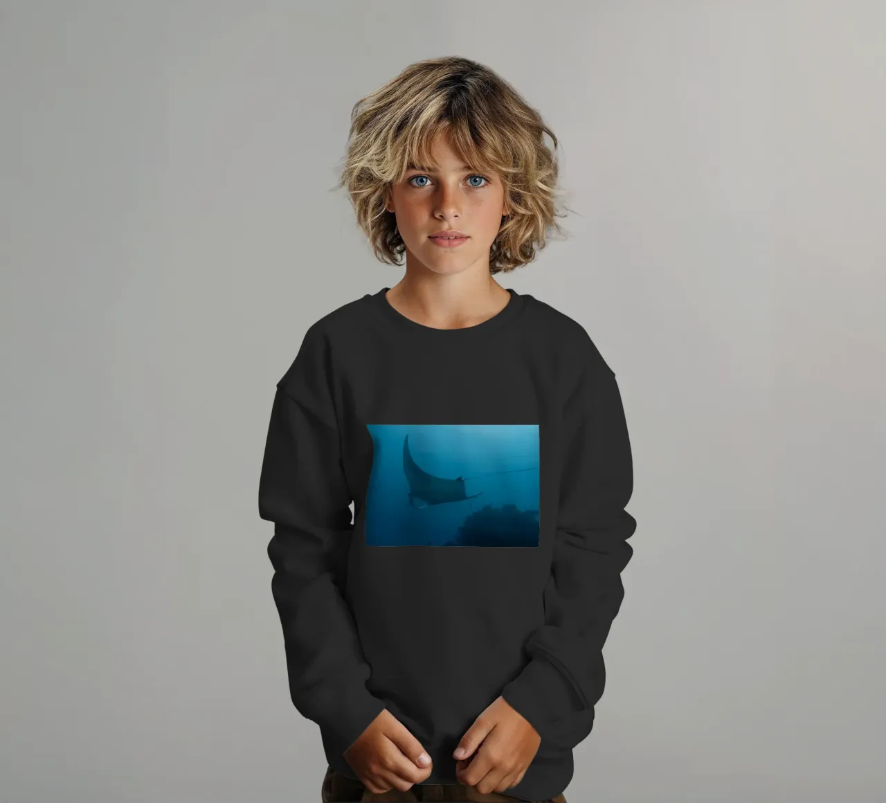 Tuffatore oceanico con polpo felpa bambino da Eames