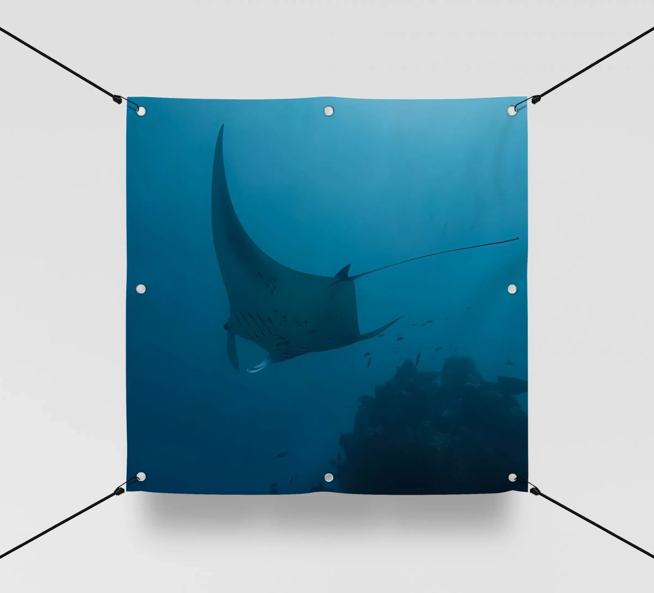 Tuffatore oceanico con polpo telo in pvc da Eames