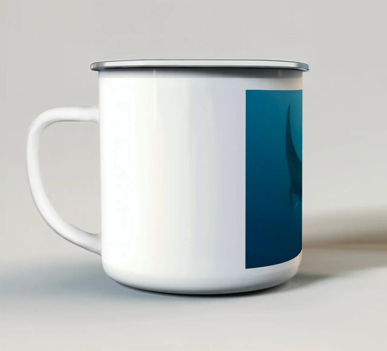 Meerestaucher mit Oktopus Emaille Tasse von Eames