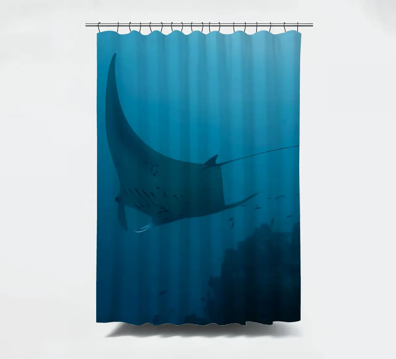Tuffatore oceanico con polpo tenda da doccia da Eames