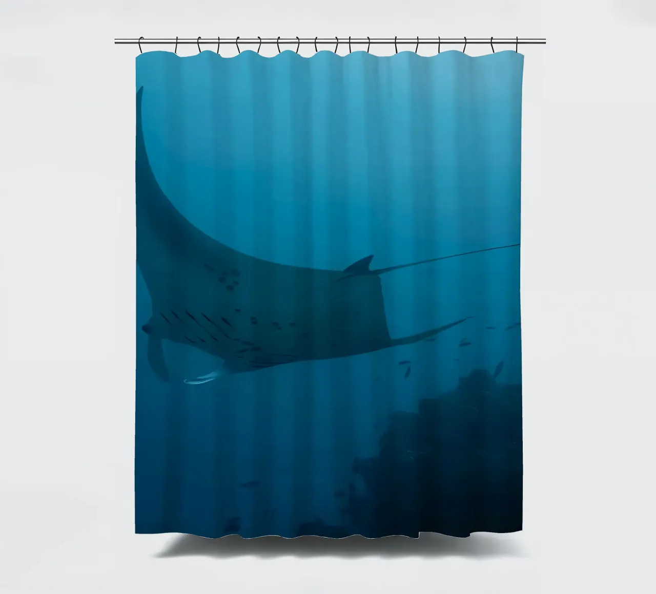 Tuffatore oceanico con polpo tenda da doccia da Eames