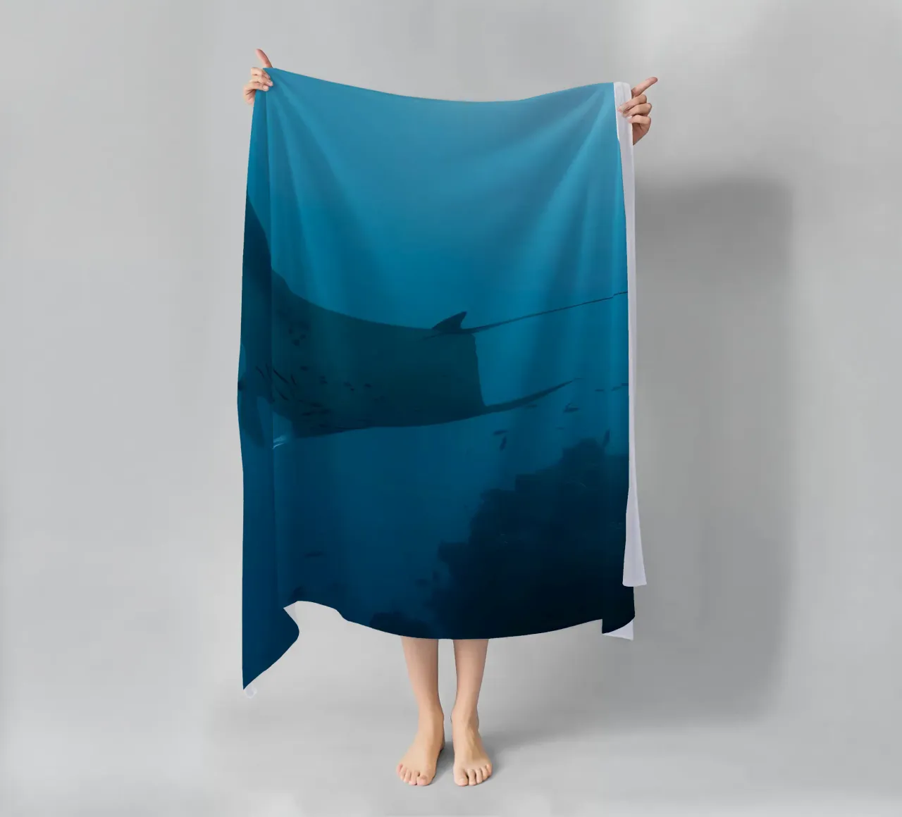 Tuffatore oceanico con polpo telo mare da Eames