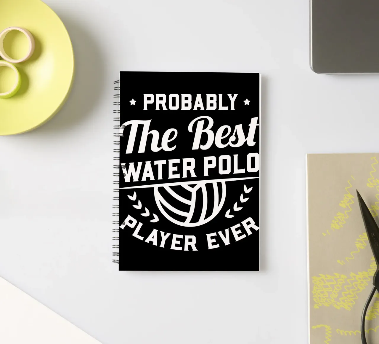 Water Polo Male Throw spiral notebook by Stylianos