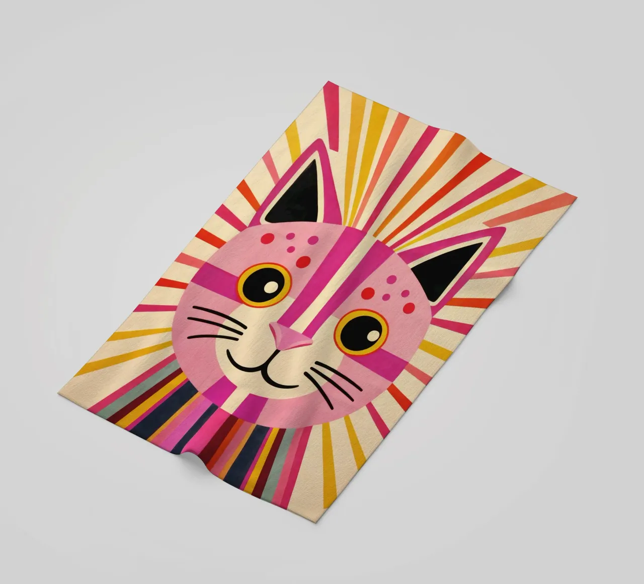 Gatto felice telo mare da Andrea Haase Modern Home