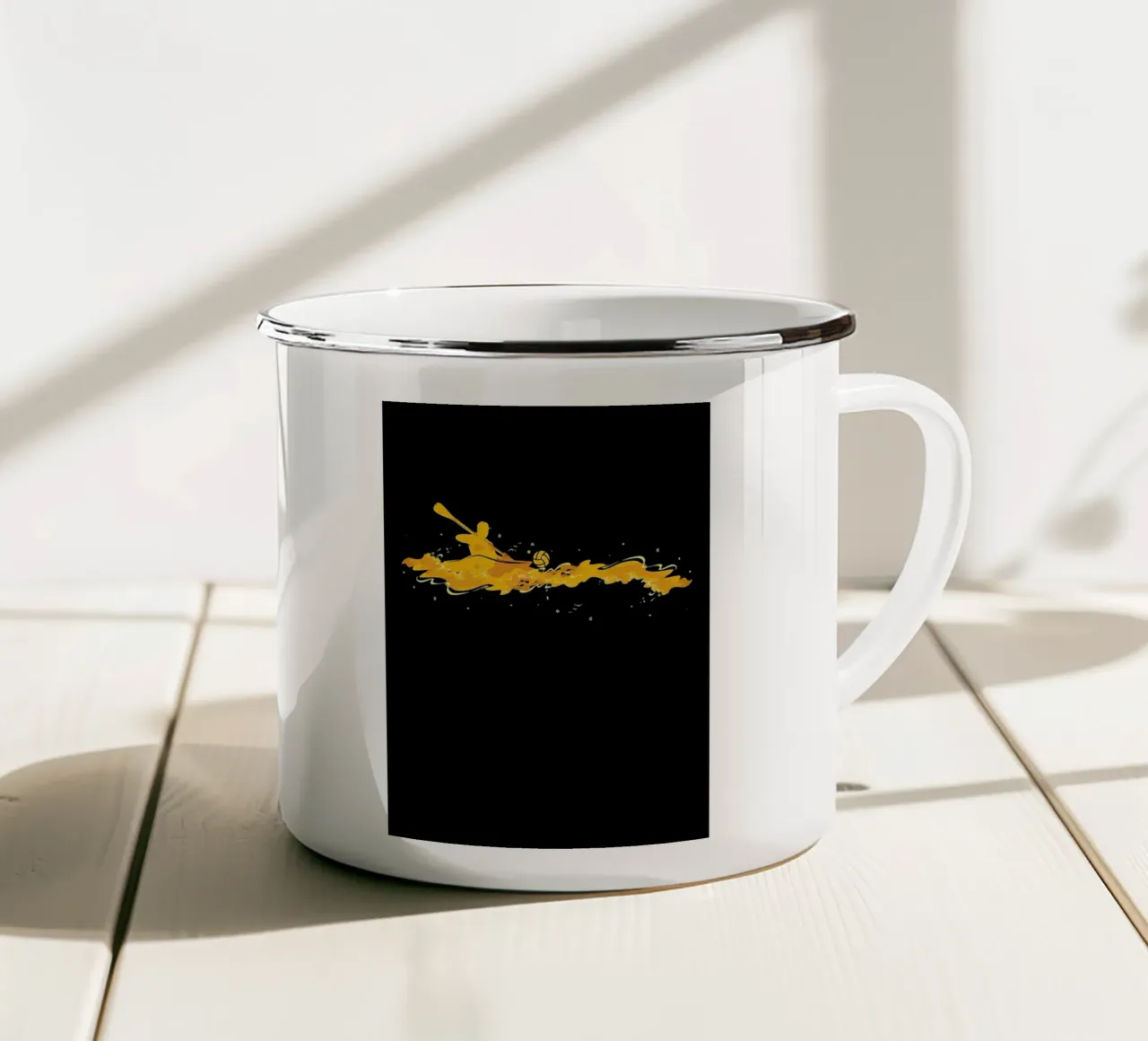 Giocatore di pallanuoto maschio tazza in smalto da Stylianos