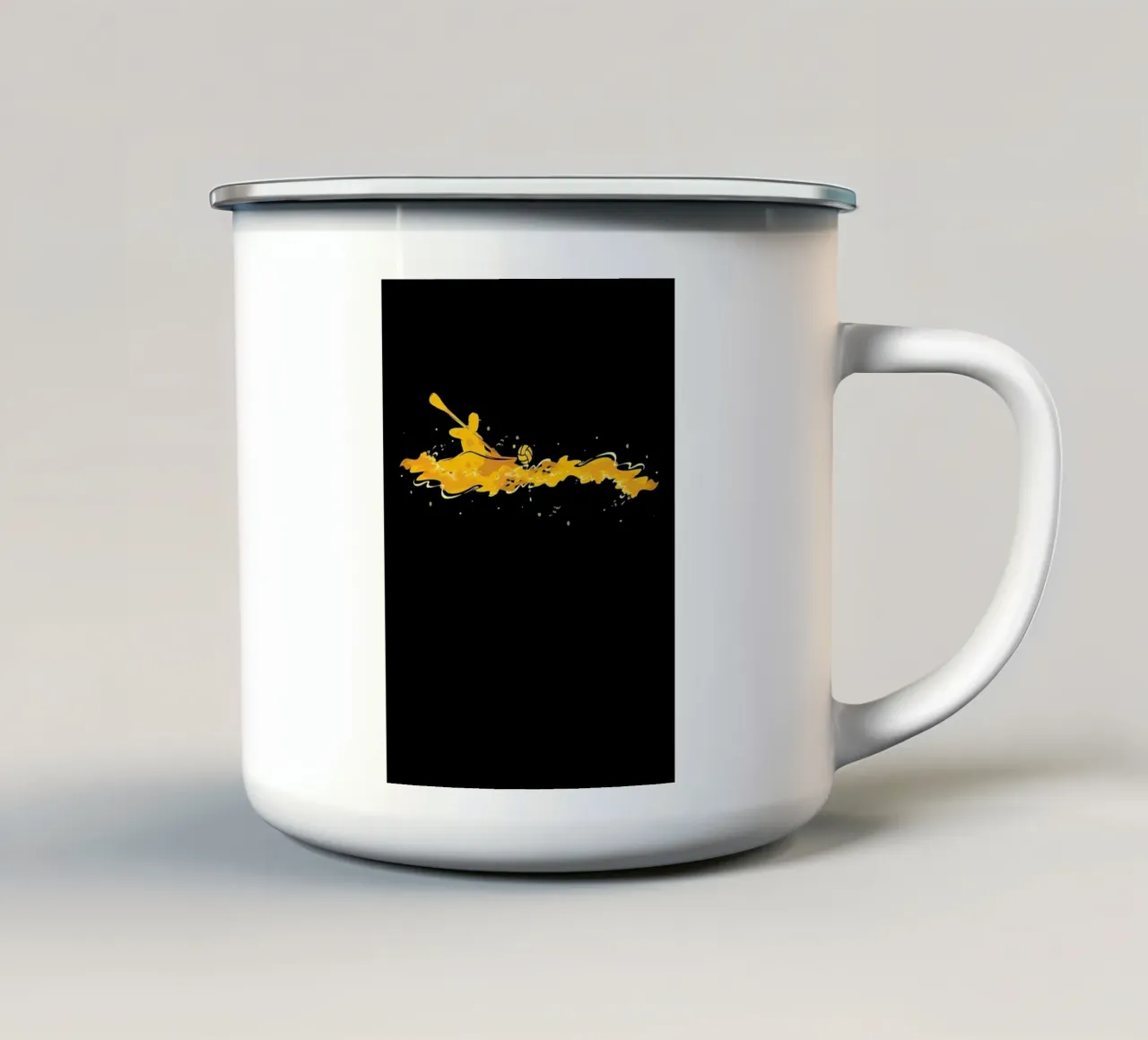 Giocatore di pallanuoto maschio tazza in smalto da Stylianos