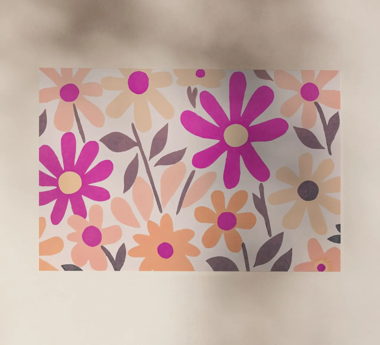 Giardino fiorito rosa Matisse Groovy pellicola backlit da Andrea Haase Modern Home