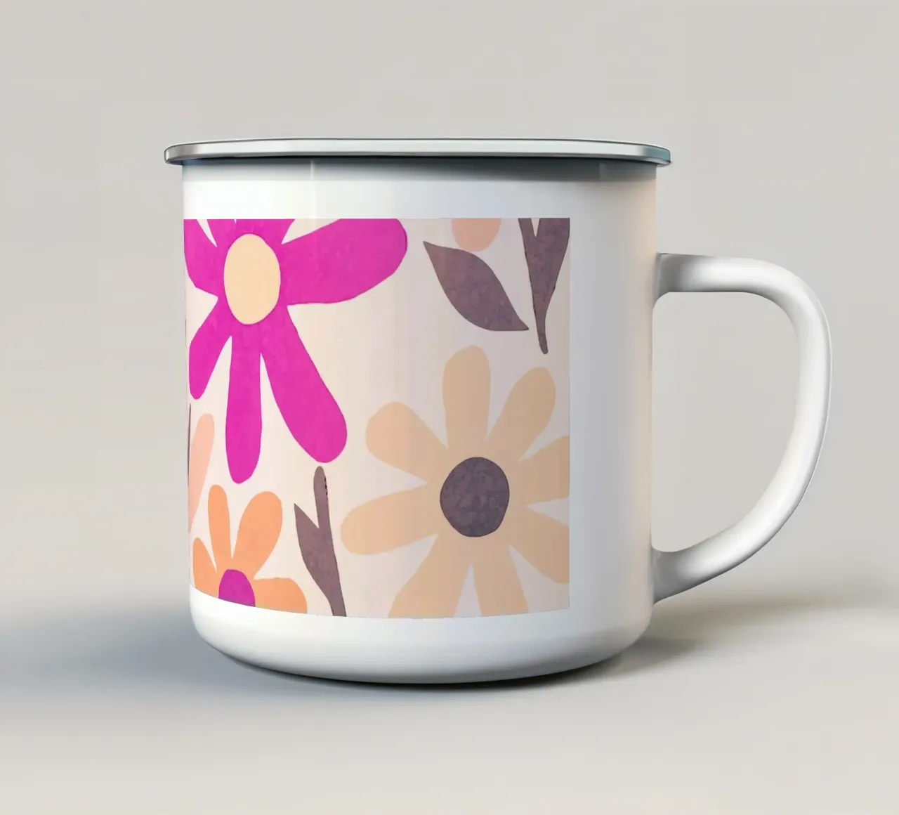 Giardino fiorito rosa Matisse Groovy tazza in smalto da Andrea Haase Modern Home